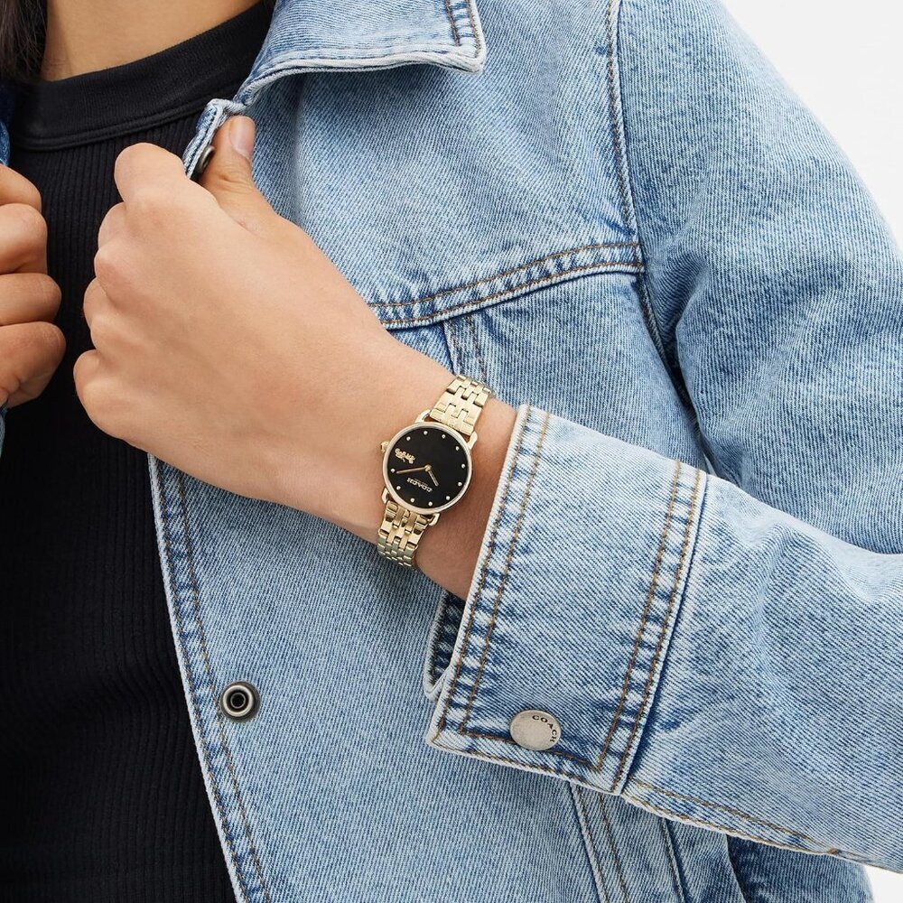 Women's Gold Plated 2H Quartz Watch Stainless Steel Bracelet Water Resistant - Picture 4 of 7